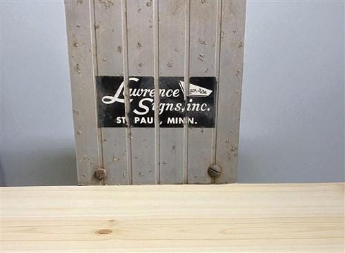 Illini Feeds Sign, Vintage Aluminum Double Sided Sign Livestock Advertising Sign