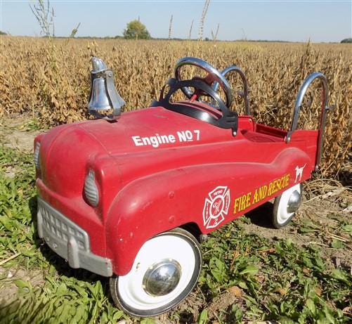 Toys & Games > Toys > Ride On & Rocking Toys > Vehicles - Pacific Cycle Instep Fire & Rescue Engine No 7, Toy Pedal Fire T...