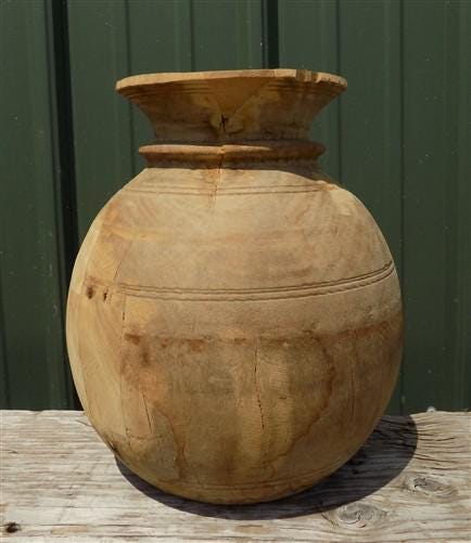 Home & Living > Home Decor > Home Accents > Vases - Water Jug, Wood Pot, Wood Vase, Rustic Planter, Modern Farmhouse, Euro...