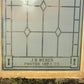 Etched Frosted Clear Glass Vintage Church Window, Architectural Art Glass, A