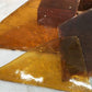 Craft Supplies & Tools > Raw Materials > Glass - Honey Gold Stained Glass Reclaimed Church Window Shards Fragments, Art Gl...