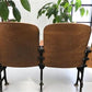 Home & Living > Furniture - 4 Vintage Wood Folding Theater Seats, Auditorium Seats, Entryway Bench, E13 by The Old Grainery