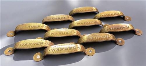 Home & Living > Home Improvement > Drawer Knobs & Pulls - 10 Warren Brass Cabinet Handle 3.5" Drawer Pulls, Kitchen Furnit...