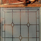 Etched Frosted Clear Glass Vintage Church Window, Architectural Art Glass, D