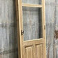 Antique French Single Door (31x88.5) Glass Pane Door with Jamb, Encased Door T17
