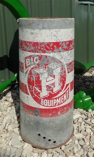 Big H Equipment Chicken Feeder, Vintage Galvanized Tin Chicken Feed Dispenser A