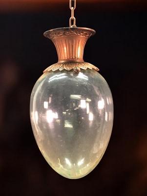 Antique Apothecary Show Globe, Hanging Pharmacy Globe,  Glass Jar D