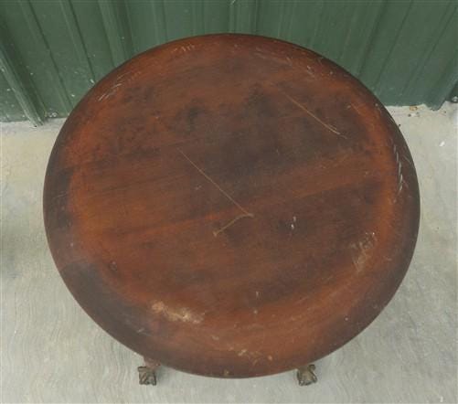 Swivel Wood Piano Organ Stool, Glass Claw Feet, Vintage Organ Bar Bench Old H