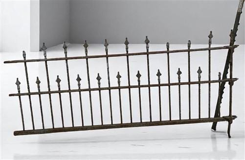 Home & Living > Outdoor & Gardening > Garden Decoration > Yard Art - Wrought Iron Vintage Fence Panel (88x44) Architectura...
