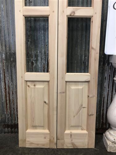 Arched French Double Doors (24x80) 3 Pane Glass European Styled Doors O16
