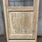 Antique French Single Door (31.5x90) Glass Pane Door with Jamb, Encased Door T29