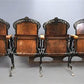 4 Wood Iron Folding Theater Seats, Auditorium Seats, Entryway Bench, D15