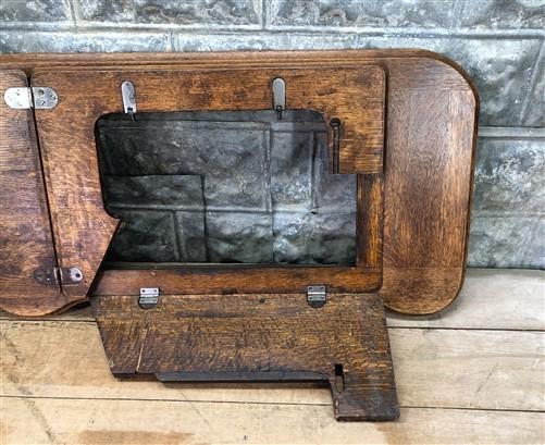 New Goodrich Wood Table Top, Treadle Sewing Machine Base, Cabinet Part Vintage