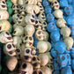 Craft Supplies & Tools > Beads, Gems & Cabochons > Beads - 3D Skull Beads Multi Colors, Gothic Halloween Jewelry Making Cr...