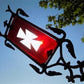 Weathervane Ruby Red Glass Tail Lightning Rod No Ball Arrow Pointer Vintage H