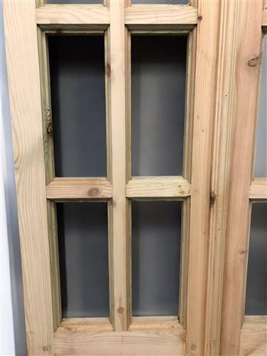 French Double Door (30.5x80.5) 8 Pane Frosted Glass Door European Styled EM42