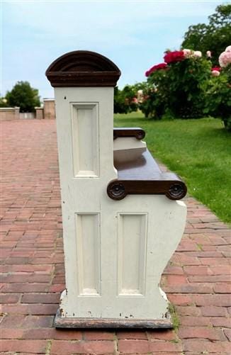 Home & Living > Furniture > Entryway & Mudroom Furniture - Vintage Wooden Church Pew, 3' 9" Porch Bench, Entry Foyer, Dini...