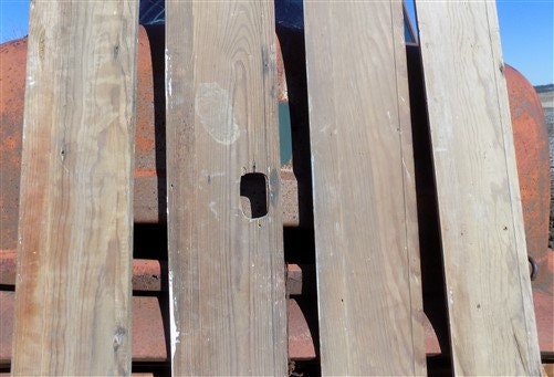 Home & Living > Home Improvement > Moldings & Trim - 4 Wood Trim Pieces, Architectural Salvage, Reclaimed Vintage Wood Bas...