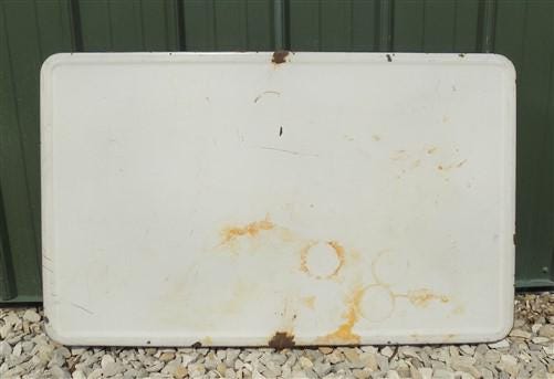 Home & Living > Furniture - Blue & White Porcelain Table Top Panel, Kitchen Cupboard Hoosier Enamel A30 by The Old Grainery