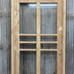 Antique French Single Door (32.5x83) Glass Pane Door with Jamb, Encased Door T11