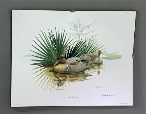 Art & Collectibles > Prints > Lithographs - Richard Sloan, Green Winged Teal, Signed Print, 28x22, Wade Collection, Plate...