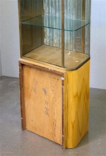 Home & Living > Storage & Organization - 2 Pc. Parker Glass Display Case, Vintage Floor Showcase, Lighted Store Counter by...