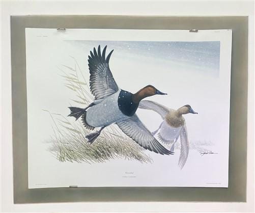 Art & Collectibles > Prints > Lithographs - Richard Sloan, Canvasback, Signed Print, 28x22, Wade Collection, Plate 38 by T...