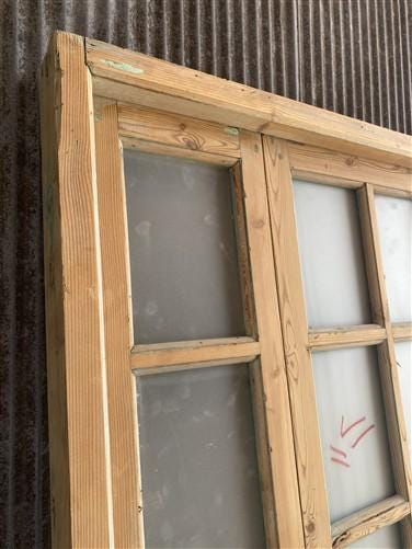 Antique French Double Doors (71x88) Frosted Glass European SideLite Jamb C10