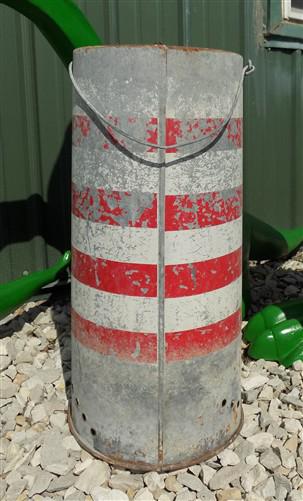 Big H Equipment Chicken Feeder, Vintage Galvanized Tin Chicken Feed Dispenser A