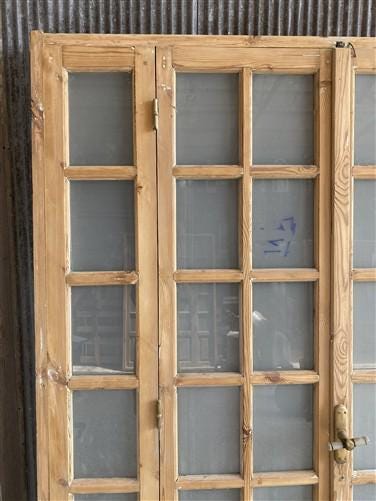 Antique French Double Doors (71x88) Frosted Glass European SideLite Jamb C8