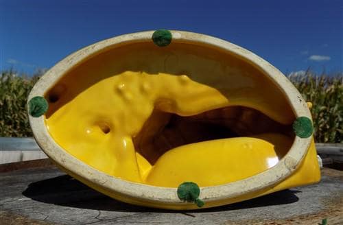 Yellow MCM Spanish Flamenco Dancers TV Lamp, Gold Midcentury Television Light