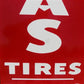 Atlas Tires Repairs Sign, Atlas Porcelain Metal Advertising, Standard Oil Sign A