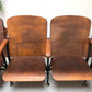 Home & Living > Furniture - 5 Vintage Wood Folding Theater Seats, Auditorium Seats, Entryway Bench, E16 by The Old Grainery