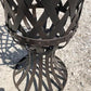 Home & Living > Outdoor & Gardening > Plant Stands - 34" Metal Strap Urn Planter Flower Pot, Decorative Garden Patio Yard...