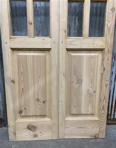 French Double Door (32.25x80.5) 8 Pane Glass Door European Styled, EM36-A