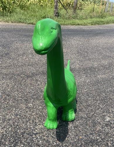 Dinosaur Brachiosaurus, Cast Aluminum Statue, Outdoor Yard Art, Brontosaurus