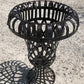 Home & Living > Outdoor & Gardening > Plant Stands - 34" Metal Strap Urn Planter Flower Pot, Decorative Garden Patio Yard...