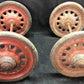 4 Wagon Wheels, Pedal Car, Garden Cart, Pumpkin Wagon, Vintage Goodyear A56