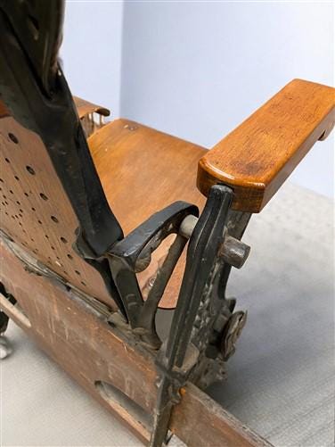 5 Wood Iron Folding Theater Seats, Auditorium Seats, Entryway Bench, D21