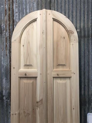 Arched French Double Doors (21x80.5) Panel Doors, European Styled Doors M9