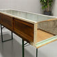 Home & Living > Home Decor > Seasonal Decor - Wood Framed Bevel Glass Case, Vintage Store Countertop Showcase, Collector C...