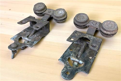 Home & Living > Home Improvement > Hardware - Vintage Pocket Door Hardware, Barn Door Rolling Architectural Salvage A10 by...