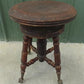 Swivel Wood Piano Organ Stool, Glass Claw Feet, Vintage Organ Bar Bench Old H