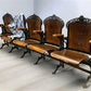 5 Wood Iron Folding Theater Seats, Auditorium Seats, Entryway Bench, D21