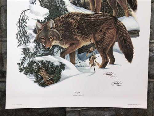 Art & Collectibles > Prints > Lithographs - Richard Timm, Coyote, Signed Print, 28x22 Wade Collection, Plate 21 by The Old...