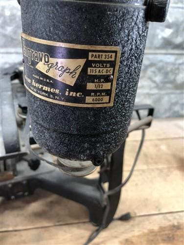 New Hermes Engravograph, Vintage Portable Engraving Model T, Manual, Jewelers