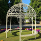 Elegant Swirl Gazebo with Bench, Dome Roof, Metal Pergola, Outdoor Patio Arbor W
