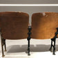 Home & Living > Furniture - 4 Vintage Wood Folding Theater Seats, Auditorium Seats, Entryway Bench, E8 by The Old Grainery