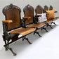5 Wood Iron Folding Theater Seats, Auditorium Seats, Entryway Bench, D20