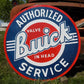 Buick Authorized Service Sign, 2 Sided Metal Porcelain Advertising Buick Sign,